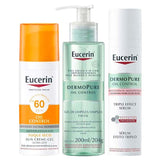 Eucerin DermoPure Oil Control Kit - Protetor Solar Facial + Gel de Limpeza + Sérum para Pele Mista à Oleosa Kit