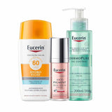 Eucerin Kit - Gel de Limpeza + Sérum Facial + Protetor Solar para Rotina de Cuidado Específico Dia e Noite Kit