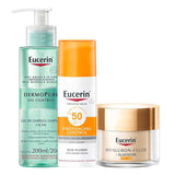Eucerin Kit - Gel de Limpeza + Creme Facial Anti-idade + Protetor Solar Facial Kit