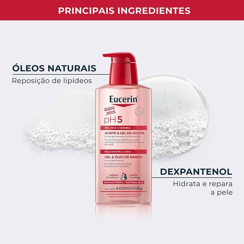 Gel e Óleo de Banho Eucerin pH5 400ml