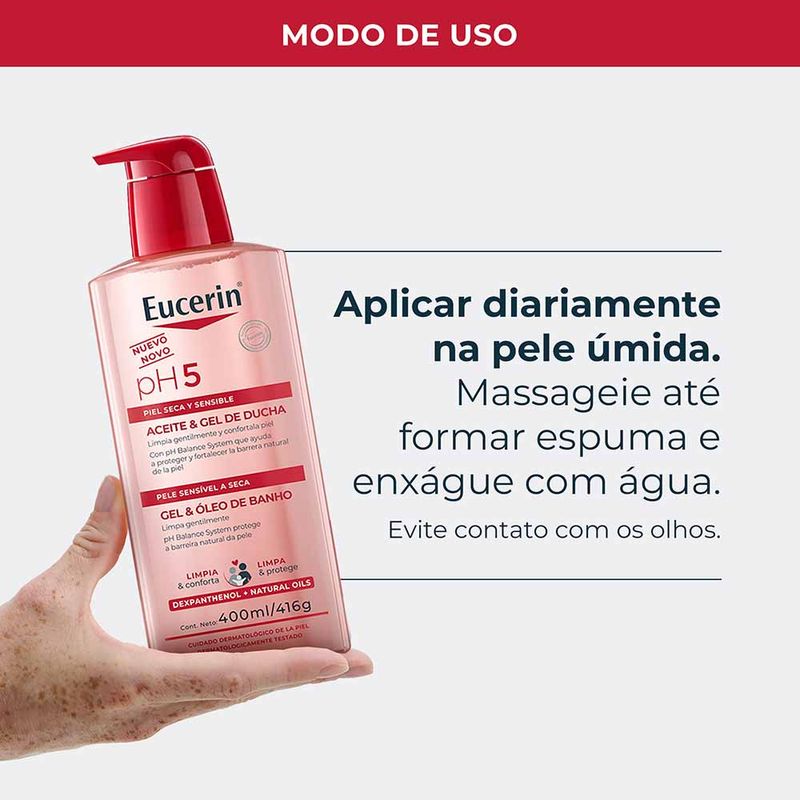 Gel e Óleo de Banho Eucerin pH5 400ml