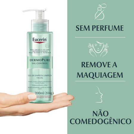 EUCERIN Gel de Limpeza Facial Antiacne Dermo Pure Gentil 200ml