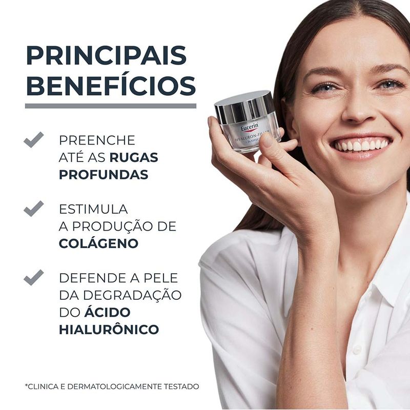 EUCERIN Creme Hidratante Facial Anti-Idade Dia Hyaluron-Filler + 3x Effect FPS30 50ml