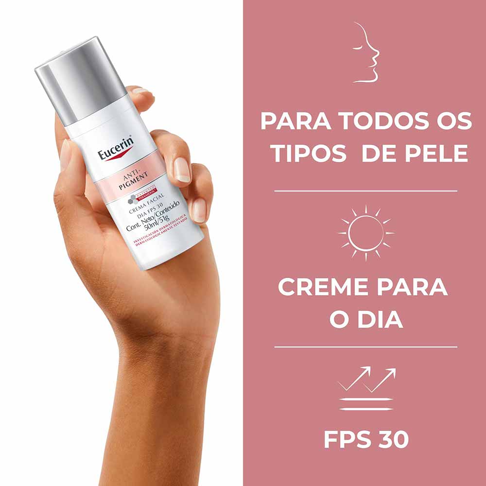 Eucerin Anti-pigment Clareador Creme Facial Dia FPS 30 50ml